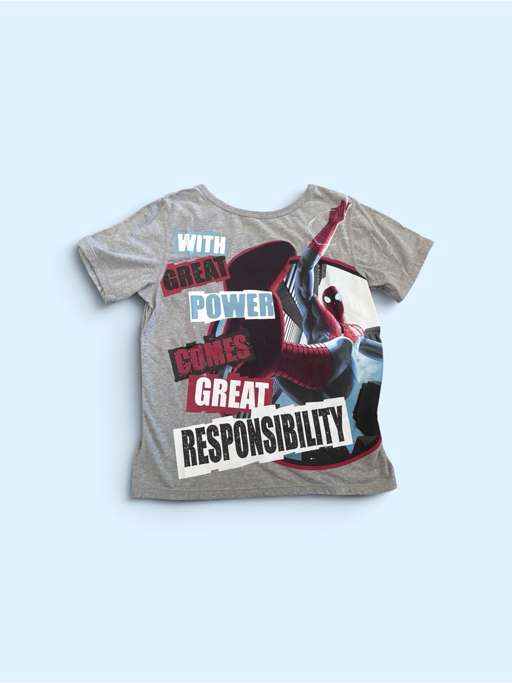 Marvel Spider-Man Graphic Tee - Gray, Red, Blue